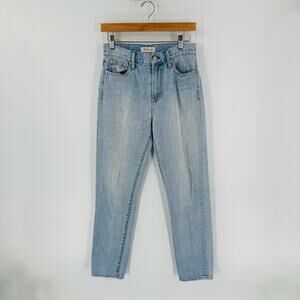 Madewell Perfect Summer Jeans Size 26 Light Wash High Rise Straight Leg